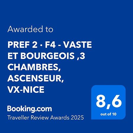 Pref 2 - F4 - Vaste Et Bourgeois ,3 Chambres, Ascenseur, Vx-ニース エクステリア 写真